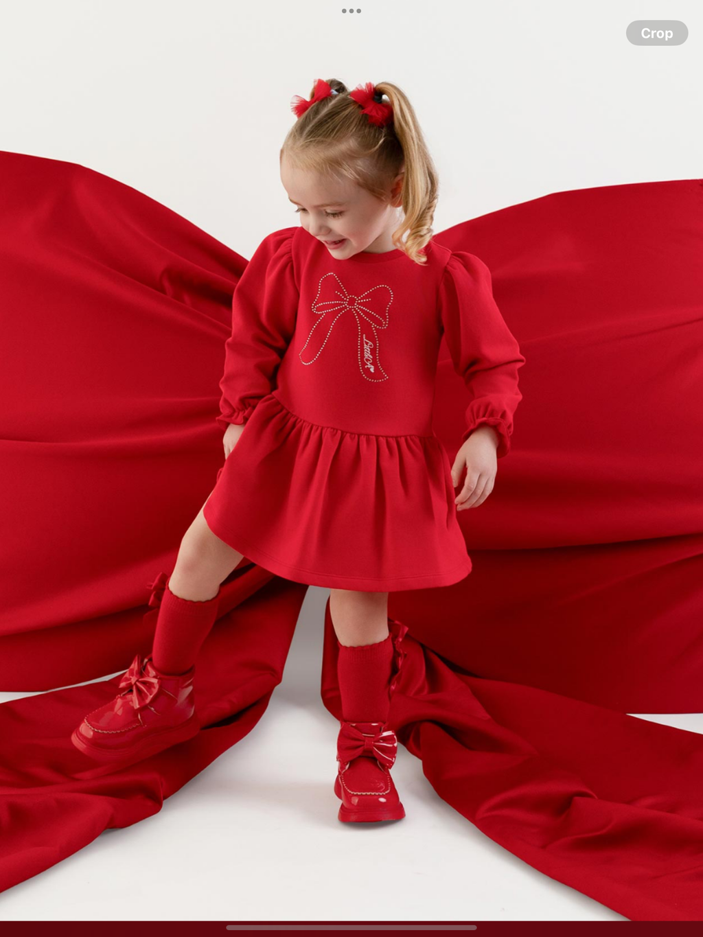 Avelorie Baby Girls Little Locket Collection Esme Sweat Dress - Red 0826834
