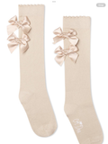 Avelorie Baby Eau De Avelorie Baby Ariel Bow Knee High Socks - Stone Beige 0926859