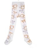 Avelorie Baby Britney Bow Print TightsSnow White 0926862